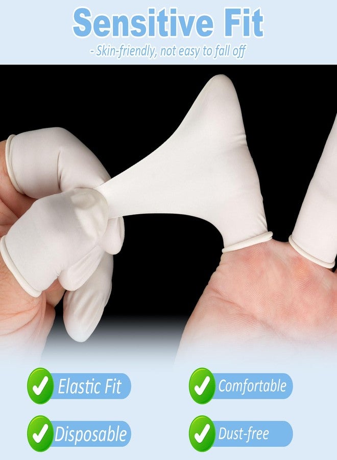 MOWPOG Finger Cots Disposable, Medium Finger Protectors Thumb Gloves, Natural Latex Sleeves Covers Protection for Fingertips, Electronic Repair, Handmade (Approx.390 PCS) - Image 4